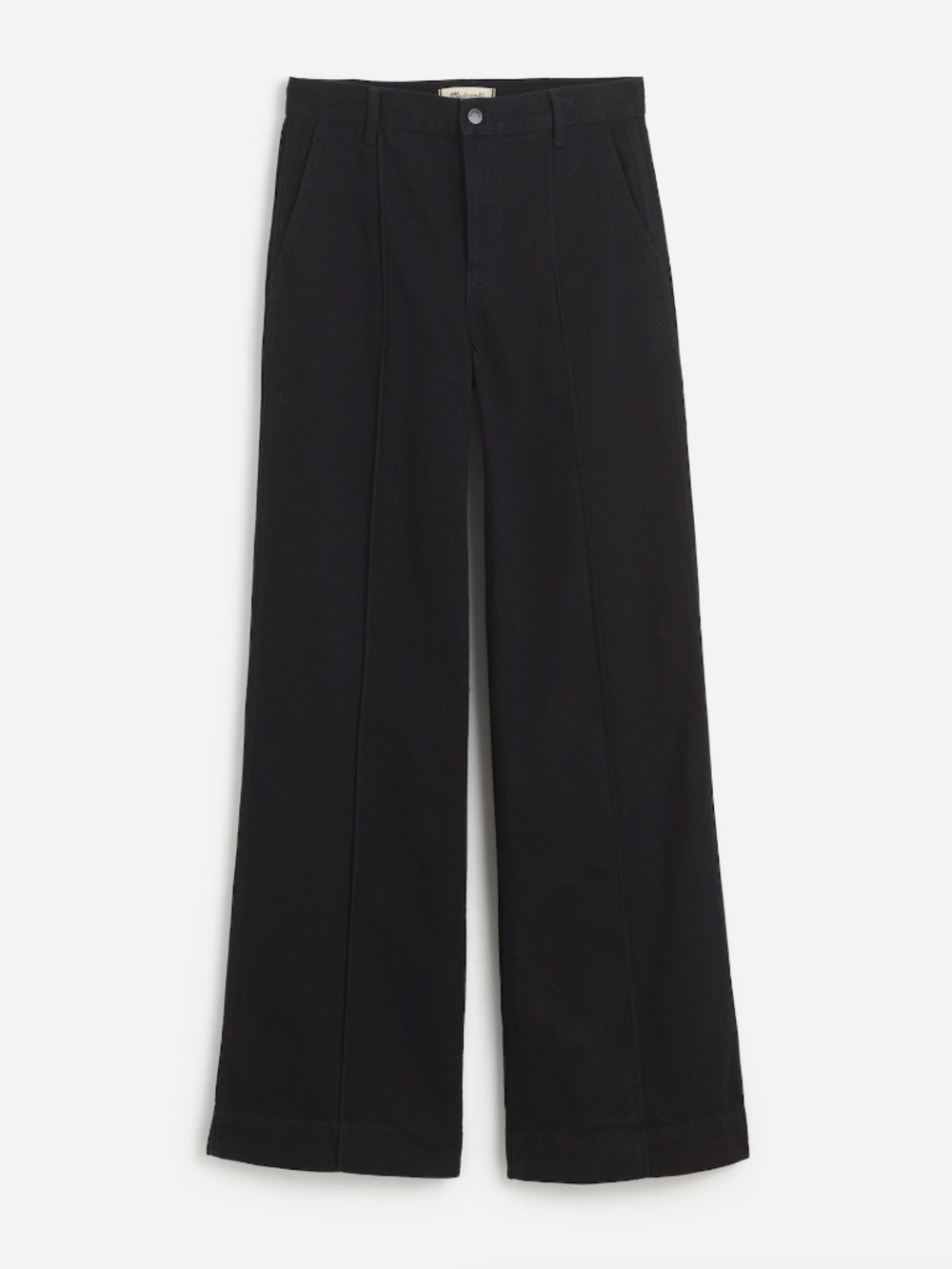 NWT Madewell Superwide-Leg Trouser Jeans Black Rinse Wash Rigid